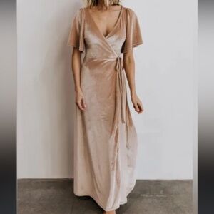 Baltic Born Meghan Velvet Wrap Maxi Dress Size Large